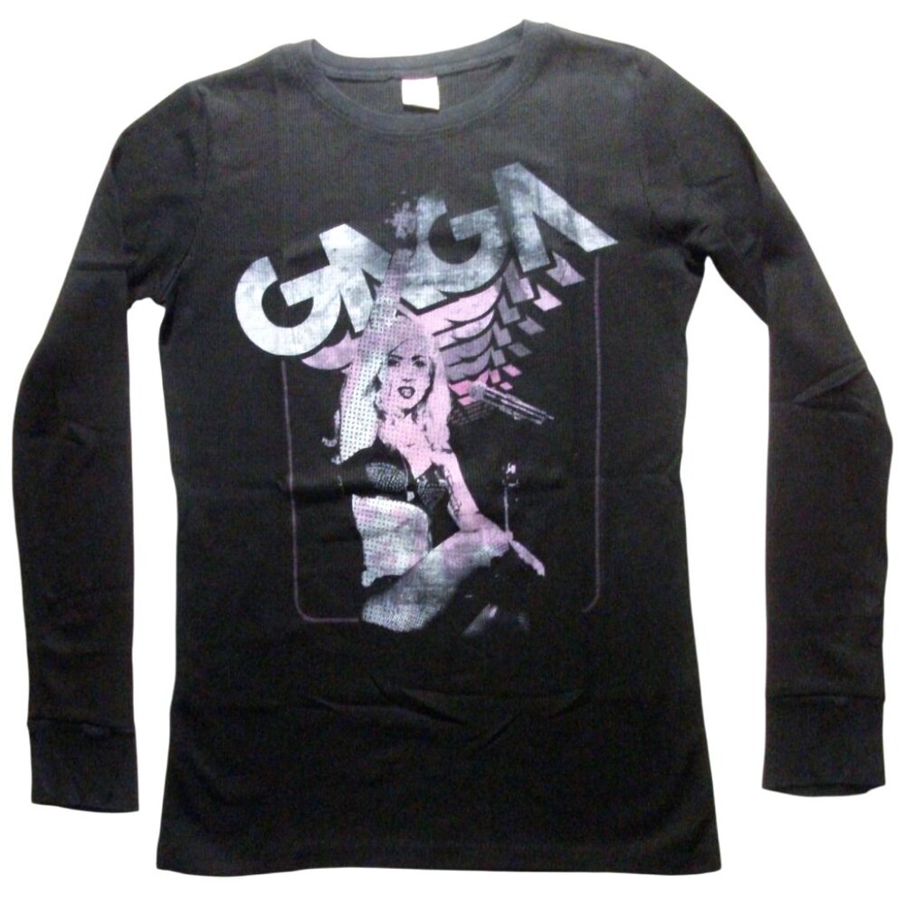 RARE LADY GAGA Paws Up Power to the Monsters Thermal Waffle Knit S Small Juniors